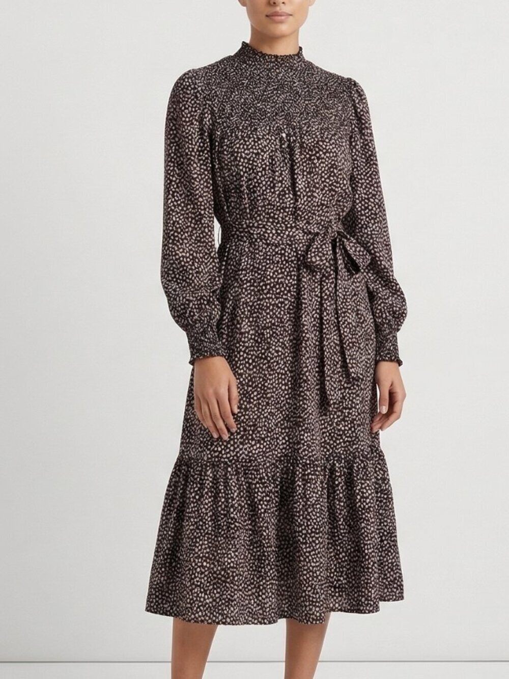 NWT Goldthread Smocked Artsy Animal Print Midi Dress | Versatile Fit M-XL